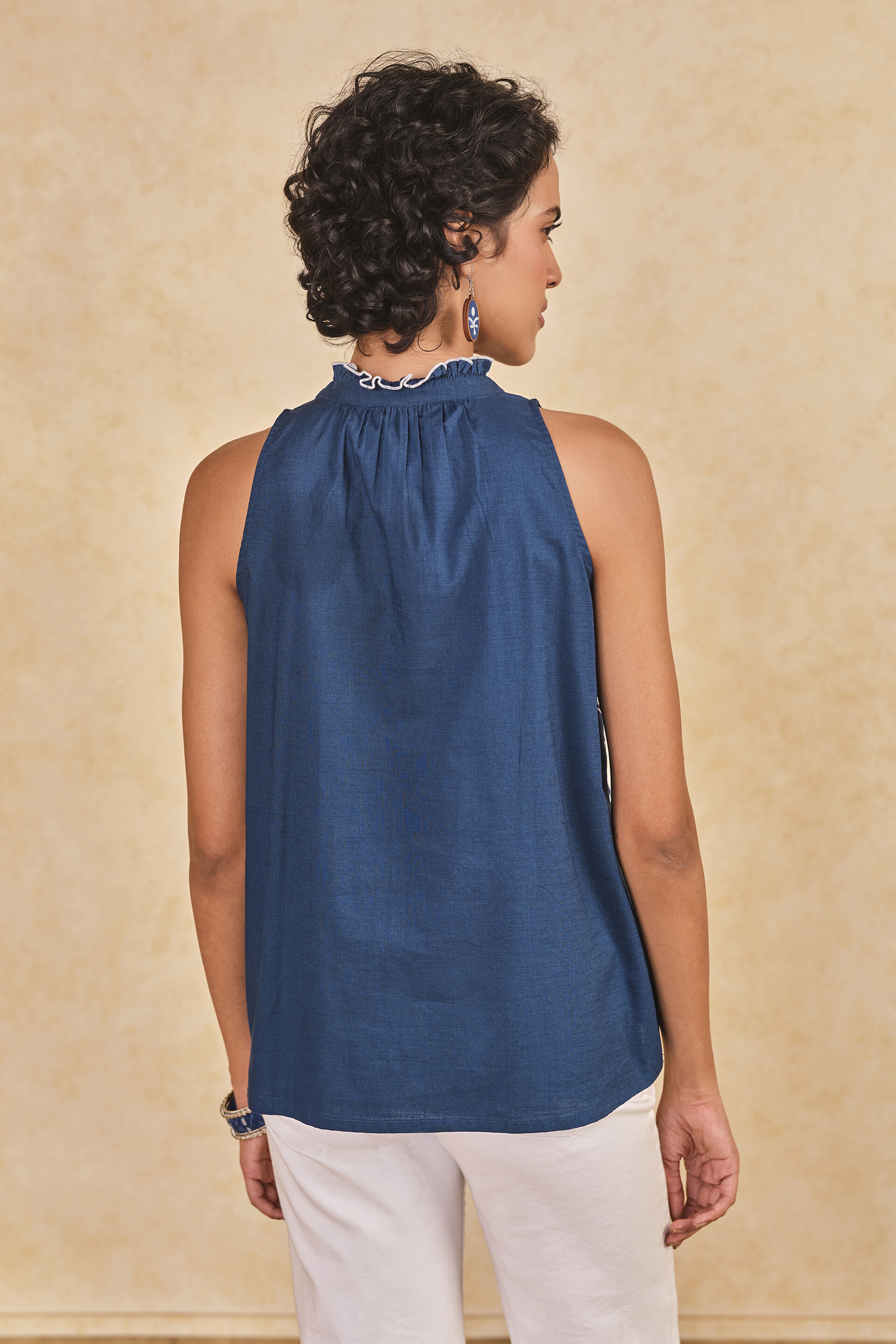 Neela Noor Top, Navy Blue, image 8